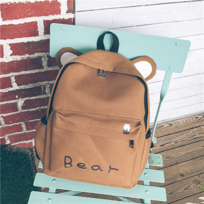 Cartoon Bear Ears Animal Backpack - One Size
