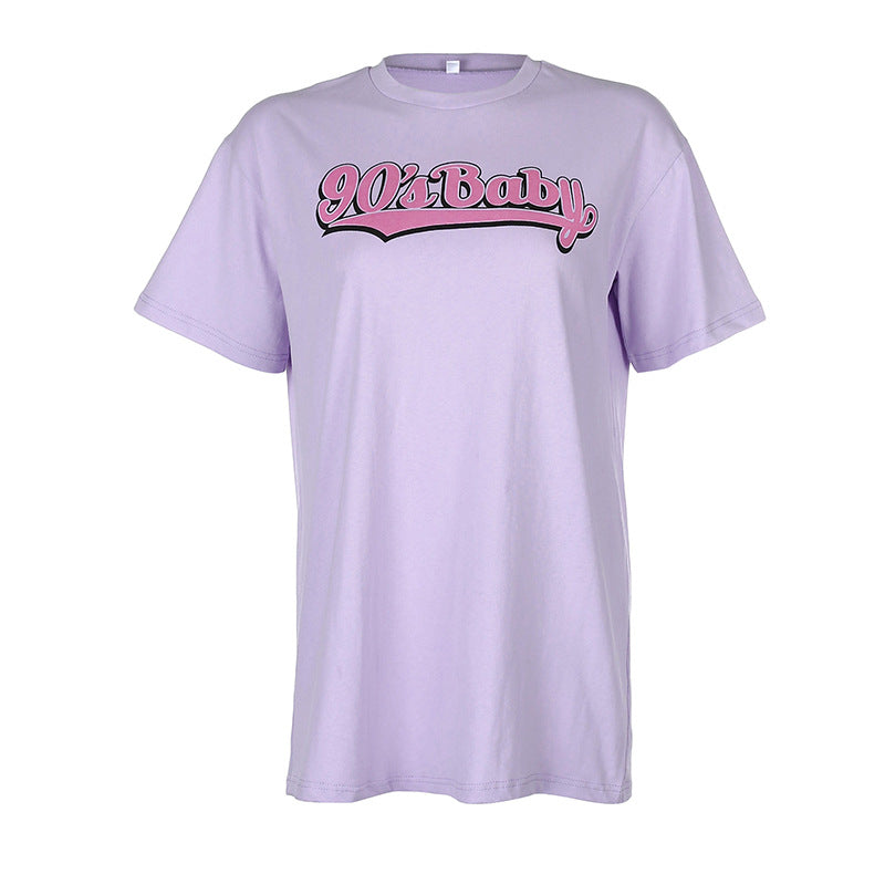 90’s Baby Aesthetic T-shirt - Purple / L - T-Shirt