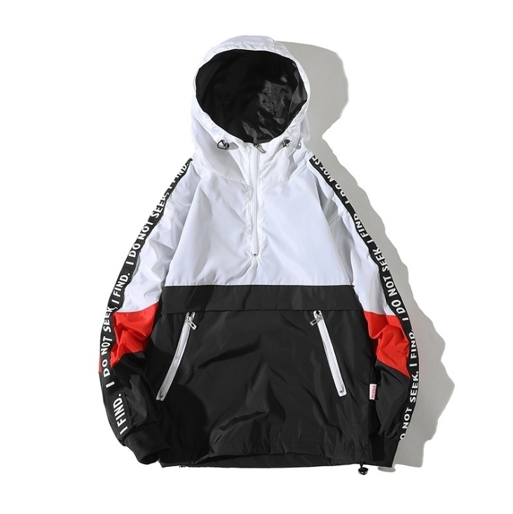 I FIND Hooded Zipper Jacket - white / M - Jackets
