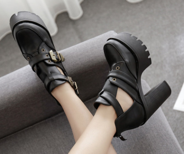Gothic Platform PU Vegan Leather - Shoes