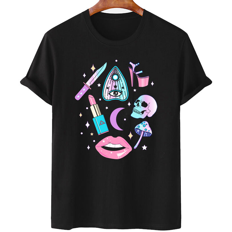 Witch Elements Pastel Goth T-shirt - Black / M - T-shirts