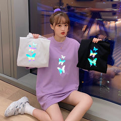 Three Reflective Butterfly Oversized T-Shirt
