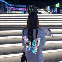 Thumbnail for Reflective Giant Butterfly Oversize T-Shirt