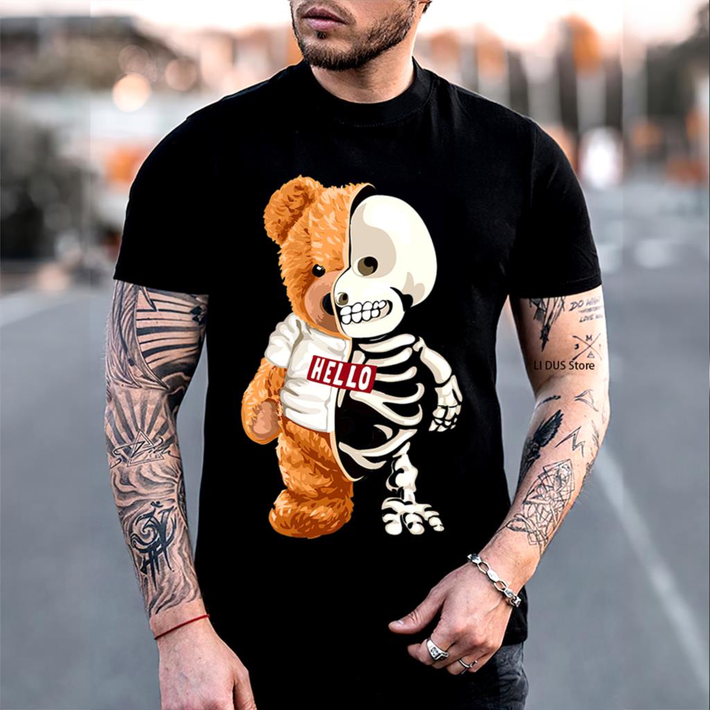 Skull Teddy Bear Skeleton T-Shirt - T-shirts