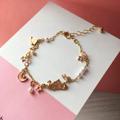 Moon and Cat Lover Bracelet - Accesories