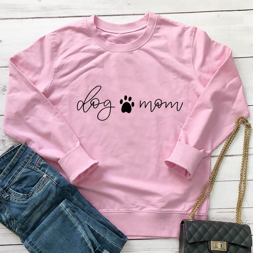 Dog Mom Vegan-friendly Sweatshirt - Pink / XL - SWEATSHIRT
