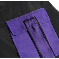 Pacthwork Pockets Mid-length dress - black / One size -
