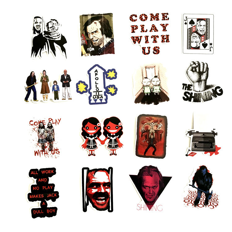 The Shining 45 Horror Stickers - Red