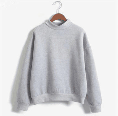 Pastel Color Simple Casual Sweatshirt - Gray / XXL -