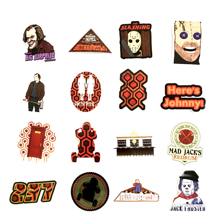 The Shining 45 Horror Stickers - Red