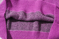 Thumbnail for Pink Double Flame Sweater - Purple / One size