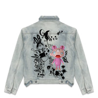 Thumbnail for Sinister Doll With Hand Painted lapel Denim Jacket - UrbanWearOutsiders Jackets