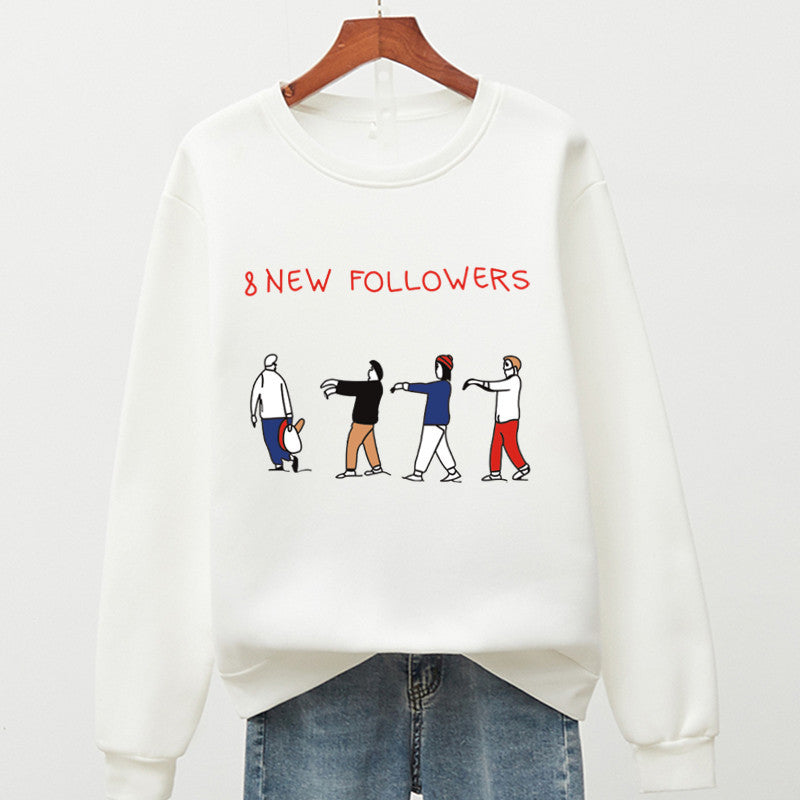 8 New Followers Sweatshirt - White / S - SWEATSHIRT
