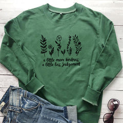 Little Less Judgement Vegan Sweatshirt - Green / L -