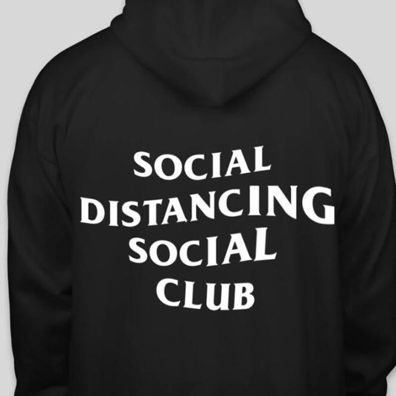 Social Distancing Club Hoodie - Black / S - Hoodies