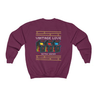 Thumbnail for Vintage Love Retro Gamer Sweatshirt - Maroon / S