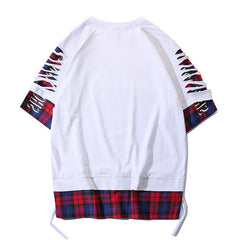 SHOW XIN DOU letters fashion T-shirt - white / L - T-Shirt