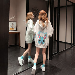 Kawaii Rabbit Hoodie - White / Plus velvet / XL - Hoodies