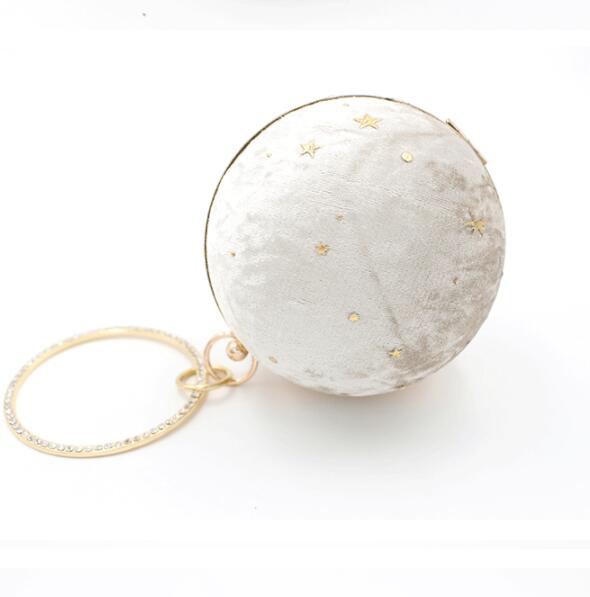 Moon Suede Starry Hand Bag - White / One Size - Accesories