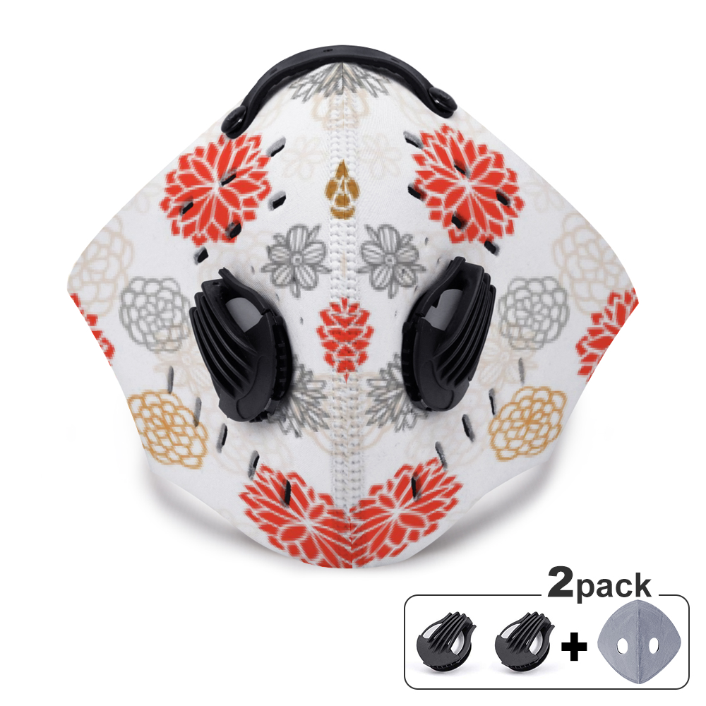 Flowers Premium Breathing Face Mask - With 2 filter - mask