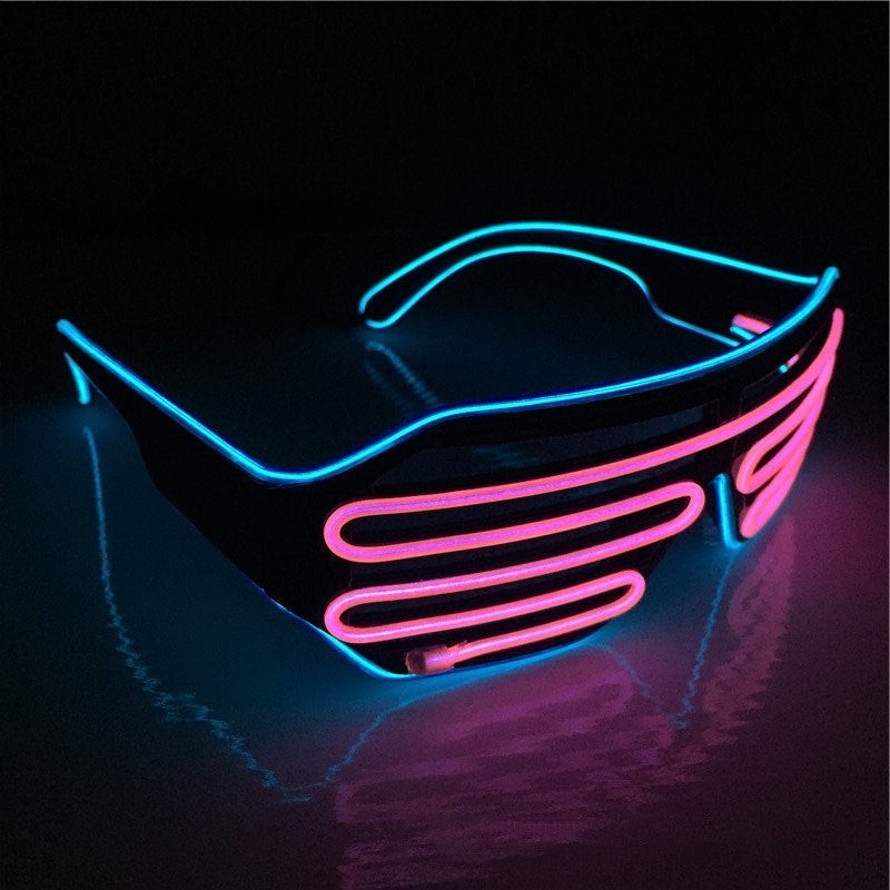 Cyberpunk LED bi-color luminous blinds Visor glasses - UrbanWearOutsiders Accesories