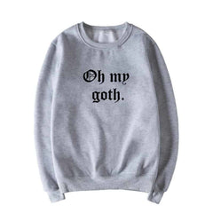 Oh My Goth Dark Aesthetic Sweatshirt - Grey / 3XL -