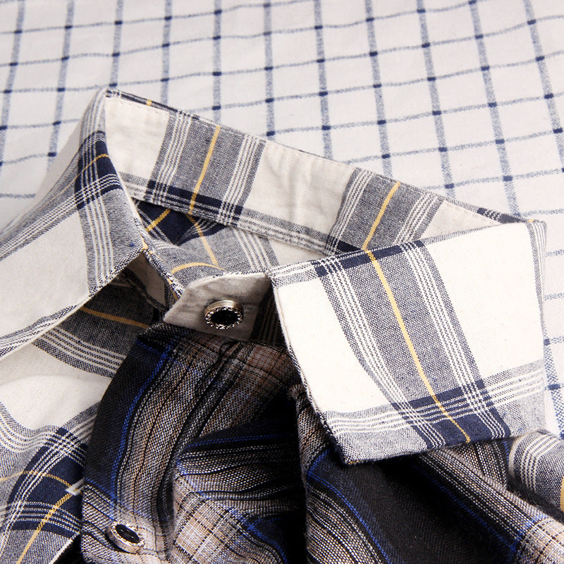 Colorblock plaid shirt jacket - Plaid Shirt / One size -