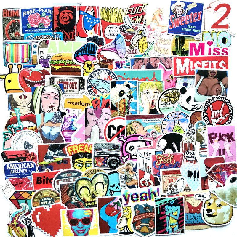 Adult Cool 100 Stickers - 2style