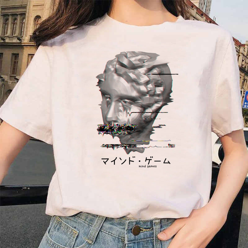 Michelangelo Art Vaporwave T-shirt - Grey. / M - T-Shirt
