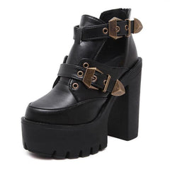 Gothic Platform PU Vegan Leather - Shoes