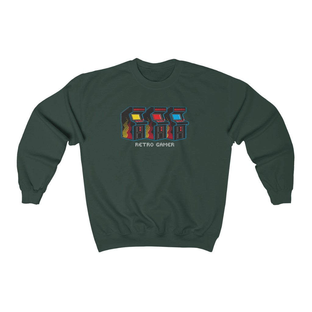 Vintage Love Retro Gamer Sweatshirt - Forest Green / S