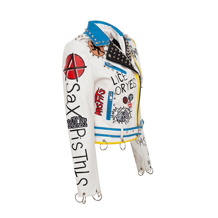 THE ADICTS Motorcycle PU Leather Jacket - Jackets