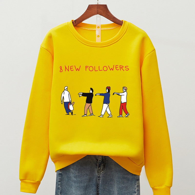8 New Followers Sweatshirt - Yellow / S - SWEATSHIRT