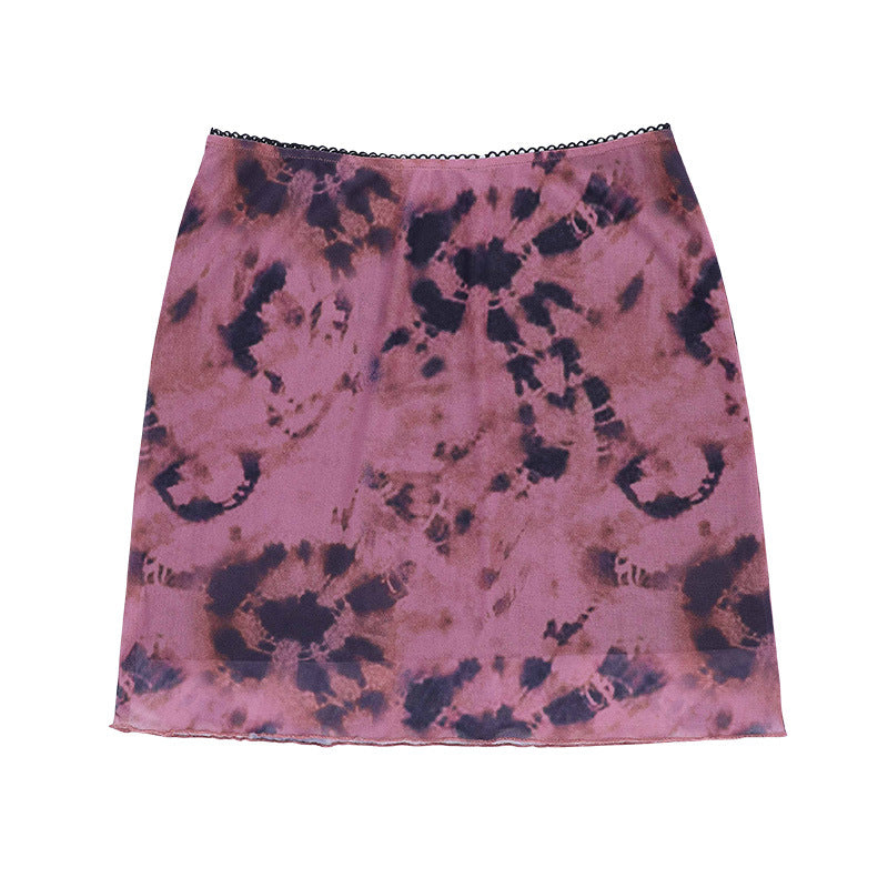 Ruffles Ink High Waist Skirts - Burgundy / S - Skirt