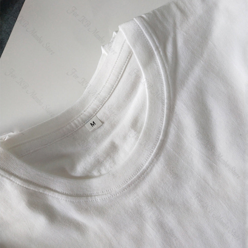 Alice In Wonderland Print White T-Shirt