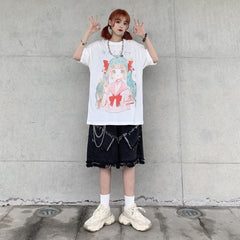 Harajuku Girl Oversized T-shirt - T-Shirt