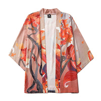 Thumbnail for Fox Japanese Style 3/4 Sleeve Kimono - KIMONO