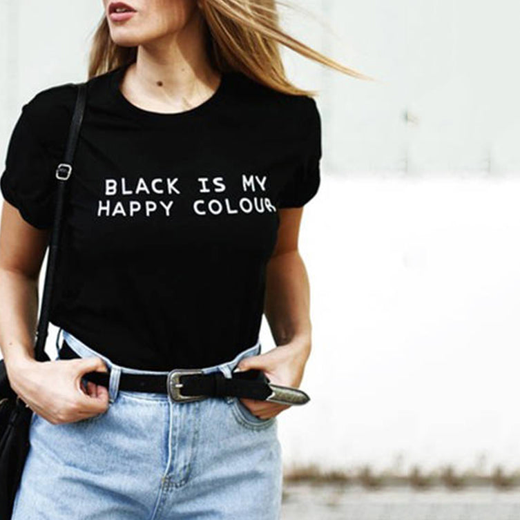 Black Is My Happy Colour T-Shirts - T-Shirt