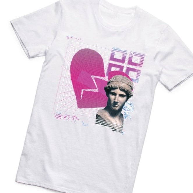 Artistic David Vaporwave T-shirt - Fucsia / XS - T-Shirt