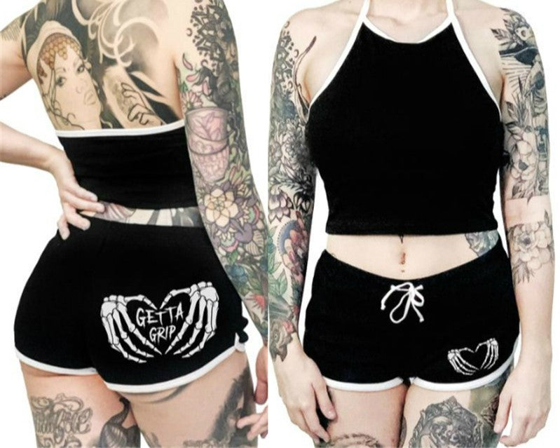 Goth Punk Plus Size Shorts & Top - Underwear