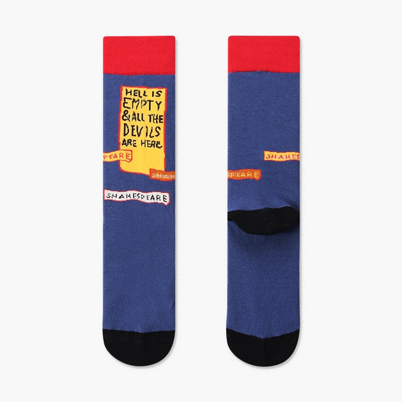 Creative Colorful Socks - Blue-Red / One Size