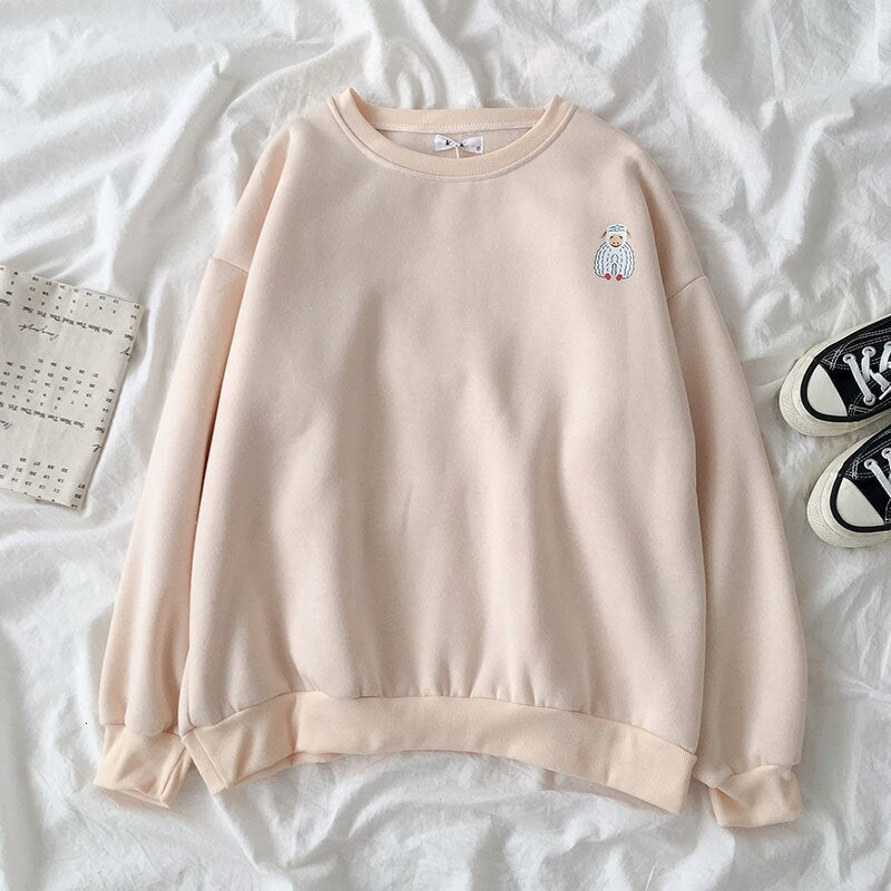 Pastel Color Cute Pattern Sweatshirt - SWEATSHIRT