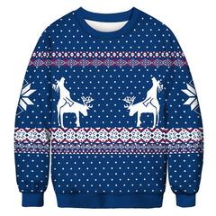 Ugly Christmas Funny Holiday Sweater - BLue / M