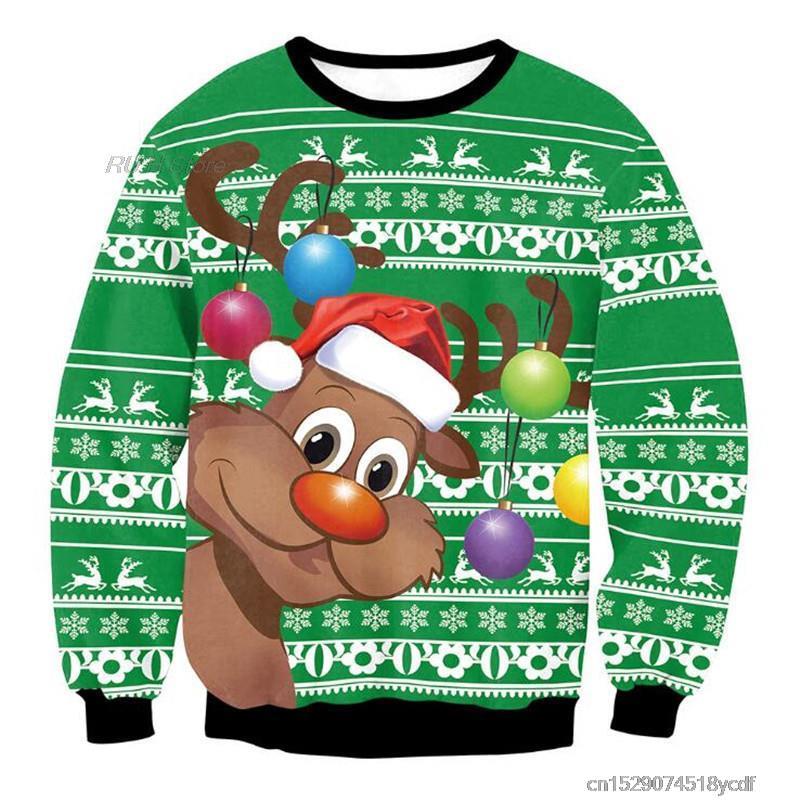 Funny Animals Ugly Christmas Unisex Sweater - Reindeer / S /