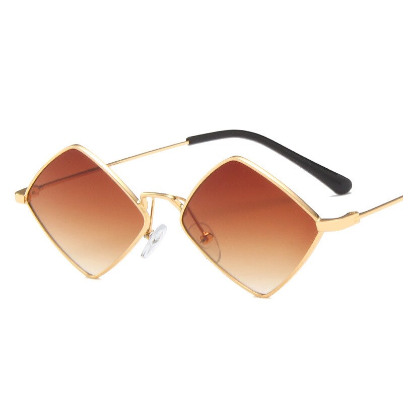 Prismatic Retro Square Sunglasses - Brown