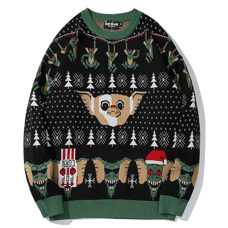 Ugly Gremlins Christmas Sweater - BLACK / M