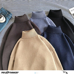 Solid Color Korean Style Turtleneck Sweater