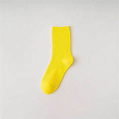Solid Colorful Socks - Yellow Lemon / 34-41