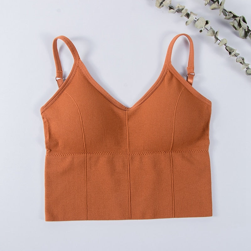 Seamless Underwear Crop Top - Style 1 Orange / For 40-65kg -