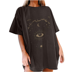 Eye Moon Casual T-Shirt - Gold / S